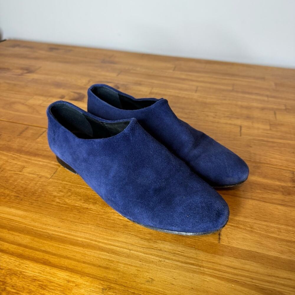 Opening Ceremony Charly Blue Suede Leather Slip On Flats Size 36